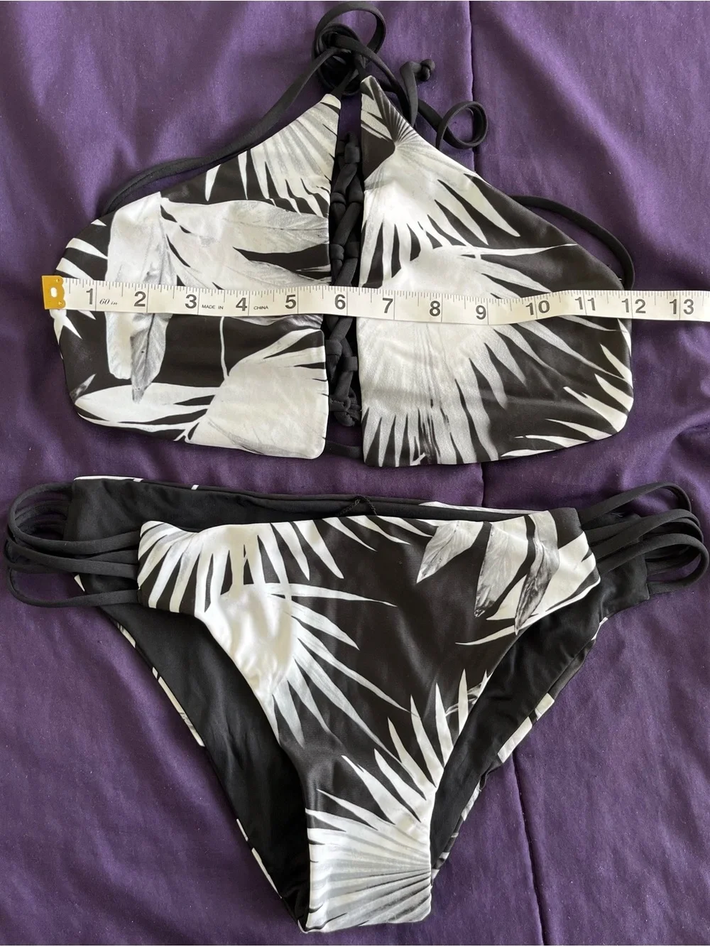 NEW L*Space Floral Reversible Bikini Set Nikki Top & Low Down Bottoms Medium